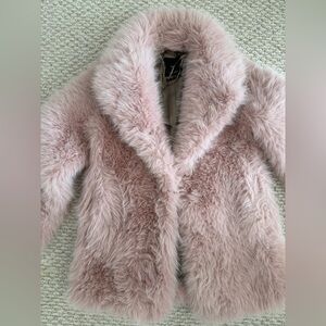 H&M Blush Pink Faux Fur Jacket